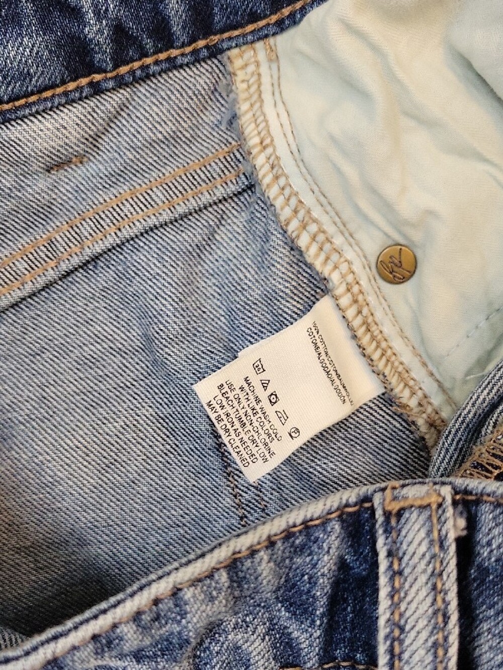 We The Free Light Blue Front-Zip Denim Mini Skirt - Picture 6 of 6